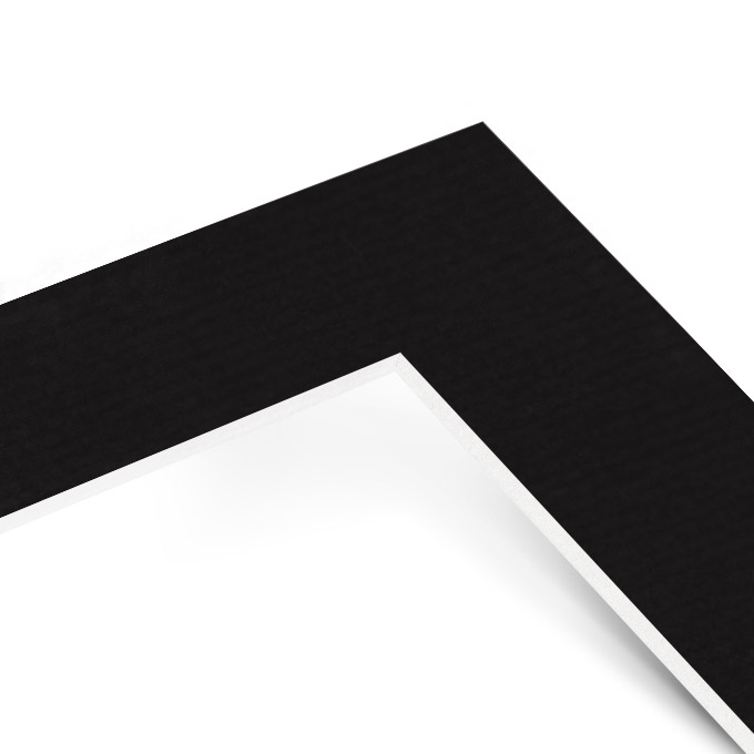 White Core Schrägschnitt-Passepartout XL - schwarz - 100 x 140 cm - Ausschnitt nach Angaben