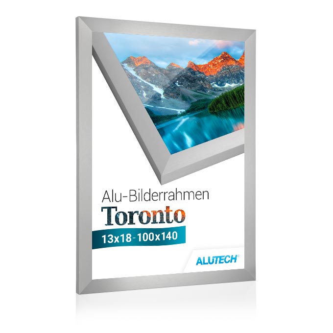 Alu-Bilderrahmen Toronto - silber fein gebürstet - 46 x 65,7 cm Bildmaß - ohne Glas