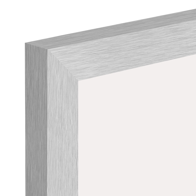 Alu-Bilderrahmen Toronto - silber matt gebürstet - 15 x 21 cm (DIN A5) - Polystyrol antireflex