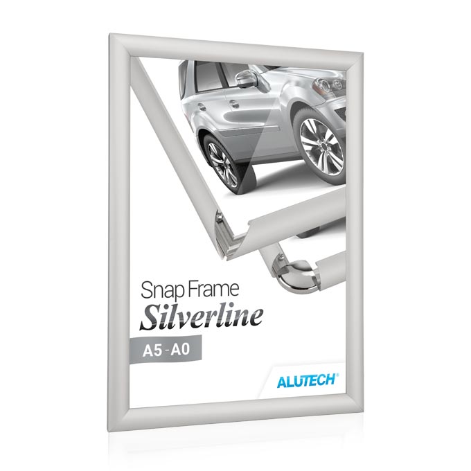 Klapprahmen Silverline - silber matt - 21 x 29,7 cm (DIN A4) - Ecken Gehrung