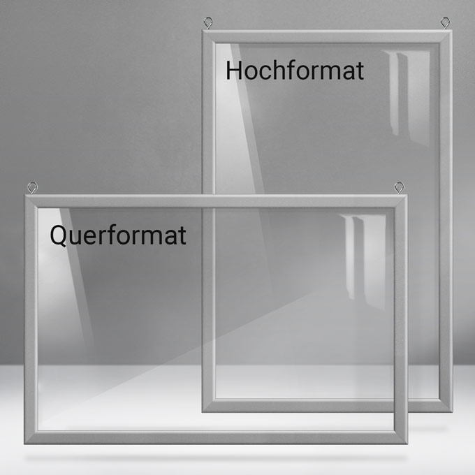 Spritzschutzrahmen Visible - silber matt - 59,4 x 84 cm (DIN A1) - Hochformat - 3 mm Polycarbonat klar