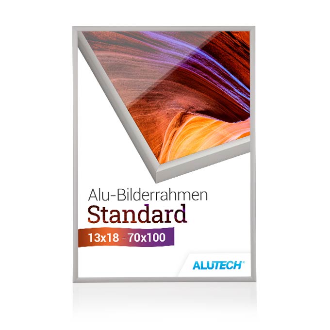 Alu-Bilderrahmen Standard - silber matt - 40 x 60 cm - Plexiglas® UV 100 matt