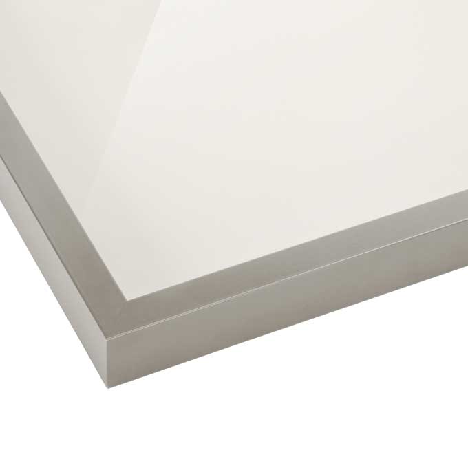 Trikotrahmen Distance - silber matt - 100 x 140 cm - Polystyrol klar - Foamboard weiß