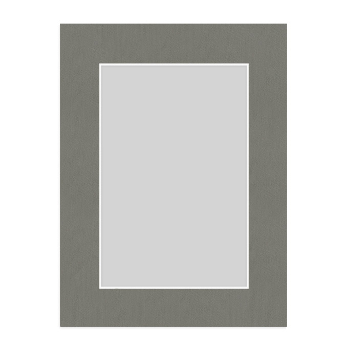 White Core Schrägschnitt-Passepartout - steingrau - 25 x 33 cm - Ausschnitt 18 x 25,5 cm