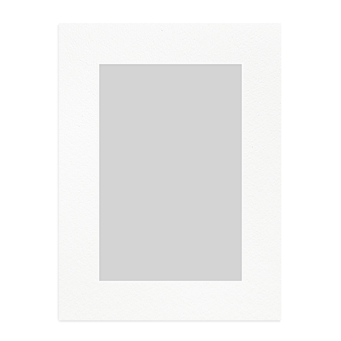 White Core Schrägschnitt-Passepartout - texturweiß - 30 x 40 cm - Ausschnitt 16 x 24 cm