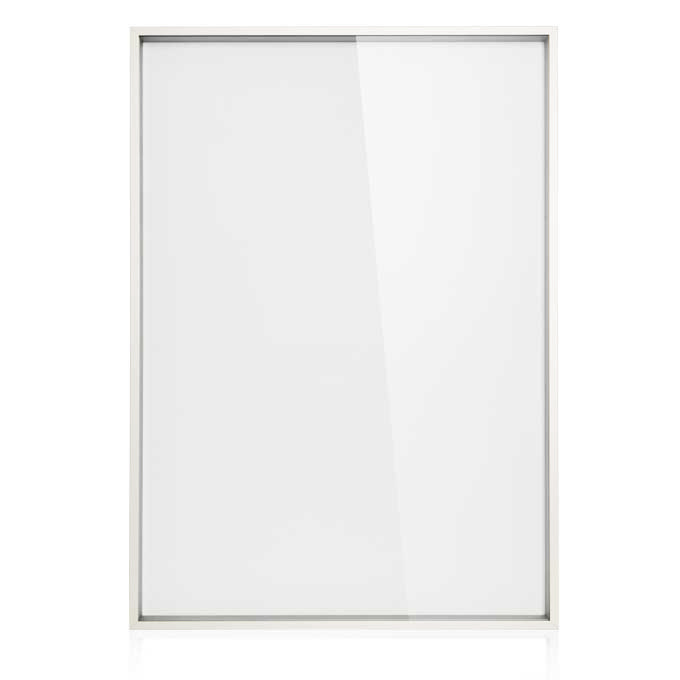 Objektrahmen Small Distance - weiß matt (RAL 9016) - 28 x 35 cm - Polystyrol klar - Foamboard weiß
