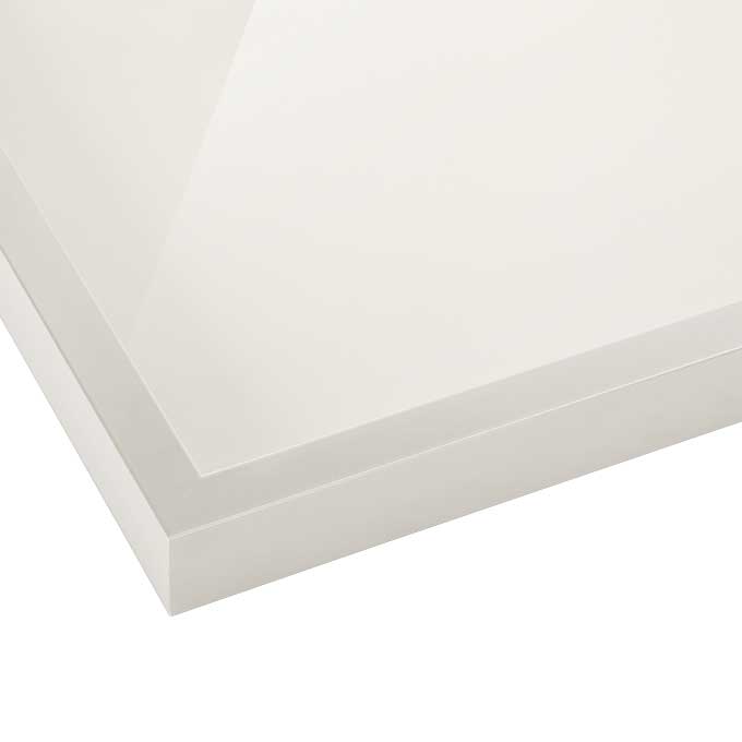 Trikotrahmen Distance - weiß matt (RAL 9016) - 84 x 84 cm - Polystyrol klar - Foamboard weiß