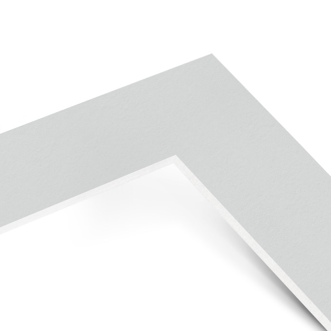White Core Schrägschnitt-Passepartout - zementgrau - 50 x 60 cm - Ausschnitt 29,7 x 42 cm